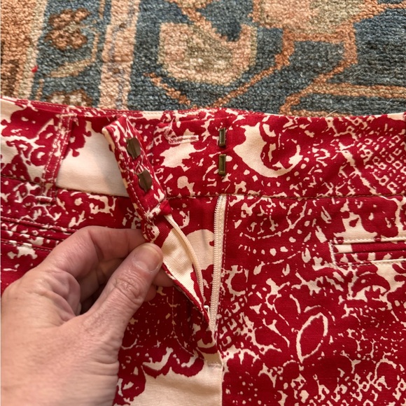 Talbots red and white cotton twill skirt size 4 - Picture 8 of 8